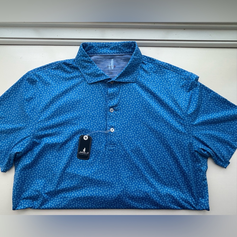 johnnie-O Palisades Blue Floral Polo Shirt